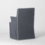 Clifton Dining Chair w/Arms Slip Cover Navy with Ivory Piping