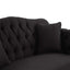Vaucluse Buttoned 3 Seat Sofa Charcoal W/ Studs