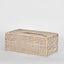 Paume Rattan Rectangle Tissue Box White Wash