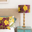 Poppy Velvet Drum Shade Purple Multi
