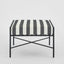 Sheffield Ottoman Outdoor B/W Stripe Cushion