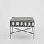 Sheffield Ottoman Outdoor B/W Stripe Cushion