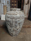 Decorative Wooden Clay Pot Medium