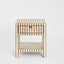 Raya White Shell & Bamboo Bedside Table.