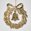 Mini Bell Wreath Ornament Gold LGE