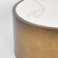 Gordon Drum Coffee Table Brass/White Stone
