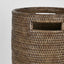 Paume Rattan Tall Basket Antique Brown