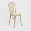 Round Rattan Back Dining Chair Natural
