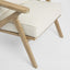 Ashwood Timber Armchair with natural cushions linen blend