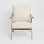 Ashwood Timber Armchair with natural cushions linen blend
