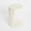 Miami White Shell Side
 Table