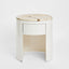 Sable Bedside Matt Brown Vein Marble/High Gloss