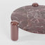 Nobo Coffee Table Large Matt Red Vein Marble/High Gloss