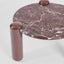 Nobo Coffee Table Small Matt Red Vein Marble/High Gloss