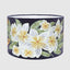 White Frangpani Drum Shade 40x25cm Plum