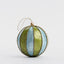 Stripe Handpainted Capiz Bauble Blue & Green (Set of 12)