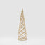 Swirling Tinsel Cone Tree Gold