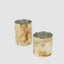 Antique Mercury Glass Candle Holder Small