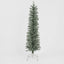 Silver Green Light Up Slim Pencil Tree 150cm with 100 LED with Foot Pedal