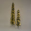 Silver Green Light Up Slim Pencil Tree 210cm with 200 LED with Foot Pedal