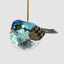 Puffy Sequin Hanging Bird Blue