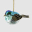 Puffy Sequin Hanging Bird Blue