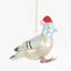 Vintage Robin w Santa Hat Decoration
