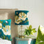 Wildflower Velvet Drum Shade Teal Multi