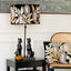 Velvet Drum Shade - Banksia - Black Multi Large