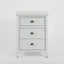 Dakota Bed Side Table 3 Drawer White