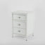 Dakota Bed Side Table 3 Drawer White