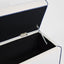 Brighton Storage Ottoman Ivory with Blue Piping