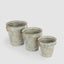 Parterre Round Zinc Planters Set of 3