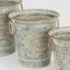 Parterre Round Zinc Planters Set of 3