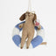 Dog in Tube Hanging Tree Decoration