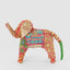 Khambadiya Handmade Elephant Gold & Fuchsia Large