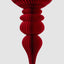 Paper Crest Finial Decoration Red