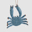 Zazza Crab Decoration Blue