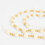Felt Pompom Garland With Gold Beads Ivory