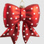 Spotty Bow Glass Tree Decoration