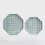 Blue Check Capiz Tray Lge