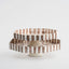 Brown Check Capiz Cake Stand Lge