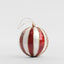 Stripe Handpainted Capiz Bauble Red