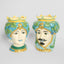 Sicilian Golden King Moro Head Ceramic Vase