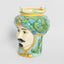 Sicilian Golden King Moro Head Ceramic Vase