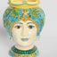 Sicilian Golden Queen Moro Head Ceramic Vase