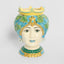 Sicilian Golden Queen Moro Head Ceramic Vase