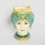 Sicilian Golden Queen Moro Head Ceramic Vase