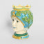 Sicilian Golden Queen Moro Head Ceramic Vase