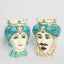 Sicilian Azure King Moro Head Ceramic Vase